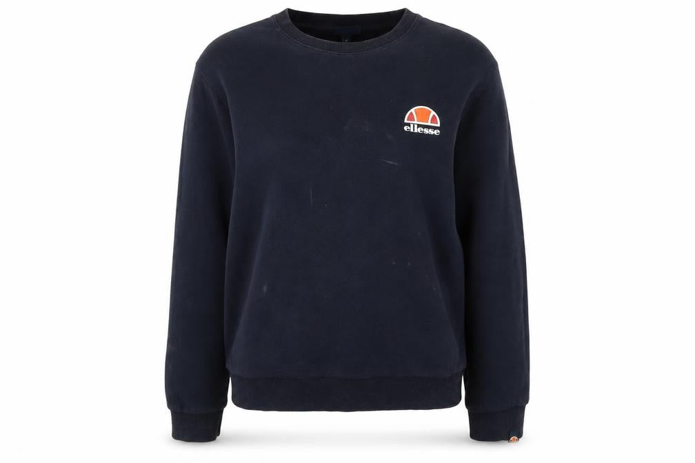 Front view of Ellesse Women's Black Logo Sweatshirt UK 16