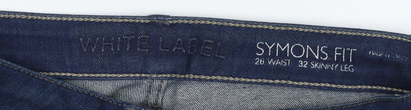 White Label Women's Blue Skinny Jeans, Size 8, Symons Fit