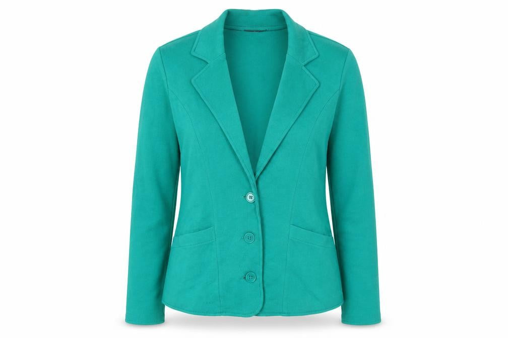 Laura Ashley Green Cotton Blazer, Women Size 8, Casual Wear