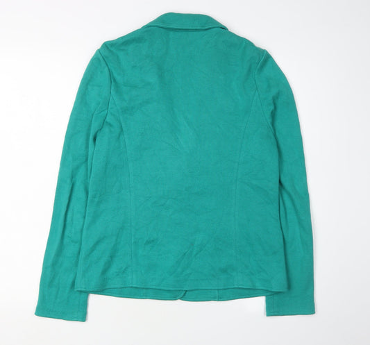 Laura Ashley Green Cotton Blazer, Women Size 8, Casual Wear
