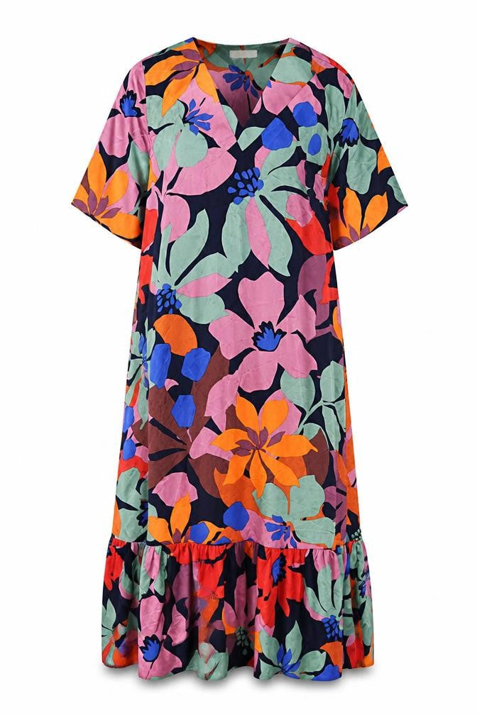 Jaeger Women’s Multicoloured A-Line Floral Dress Size 10