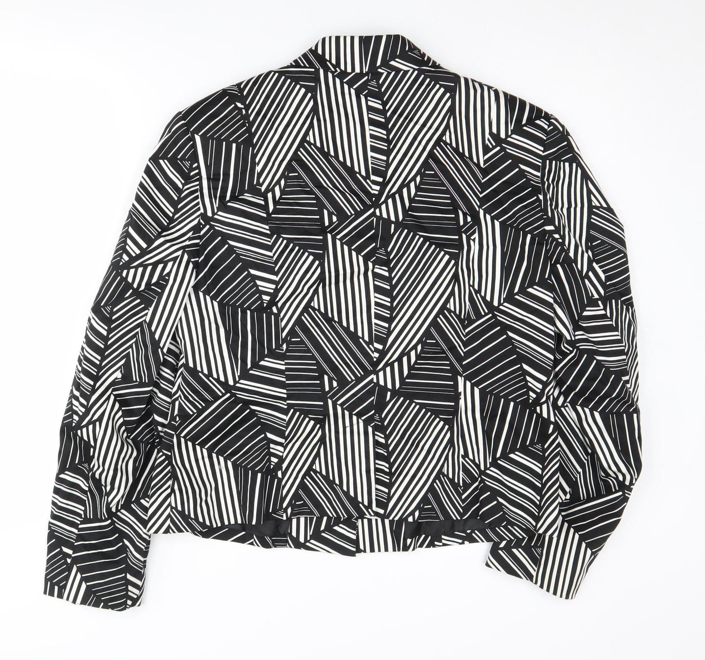 Kaleidoscope Women's Black Geometric Suit Jacket - Size 16