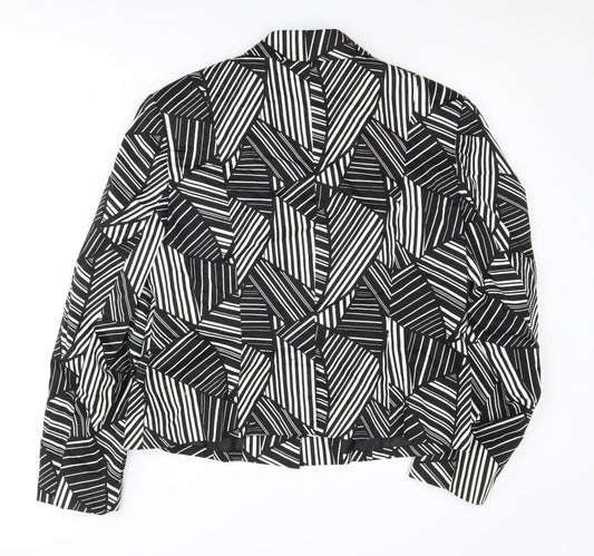 Kaleidoscope Women's Black Geometric Suit Jacket - Size 16