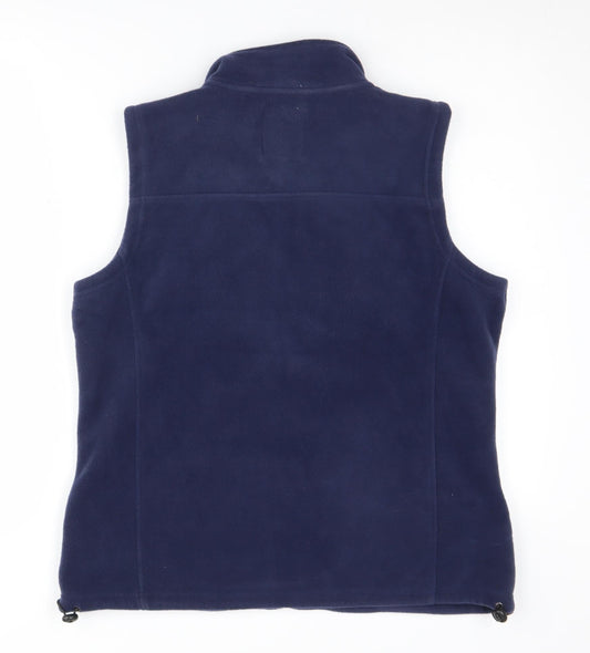 Spirit at M&Co Women's Blue Fleece Waistcoat Size 14