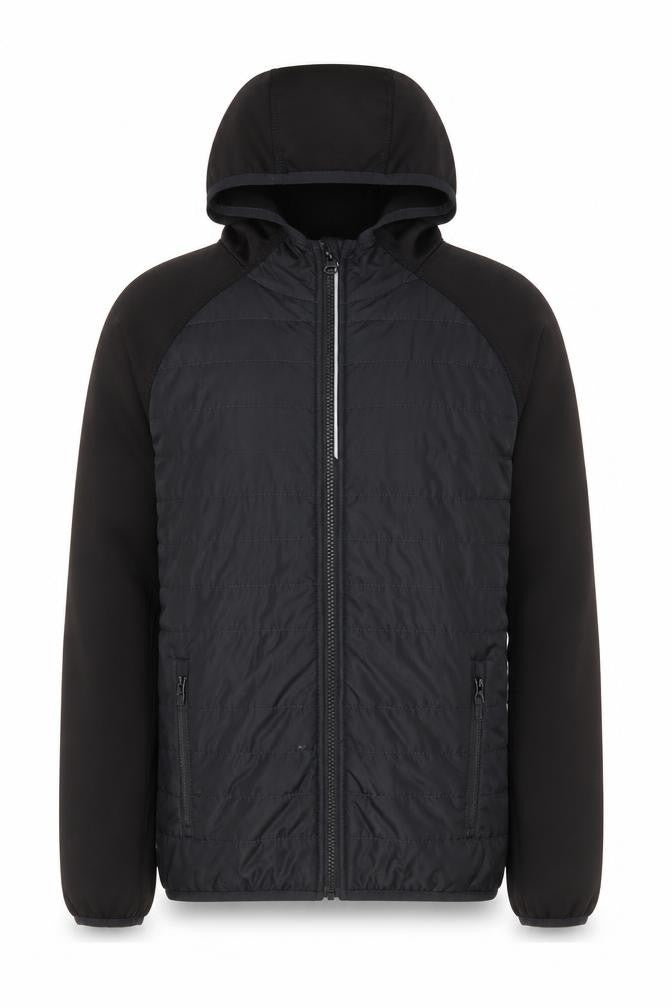 Crane Boys Black Hooded Puffer Jacket 11-12 Years