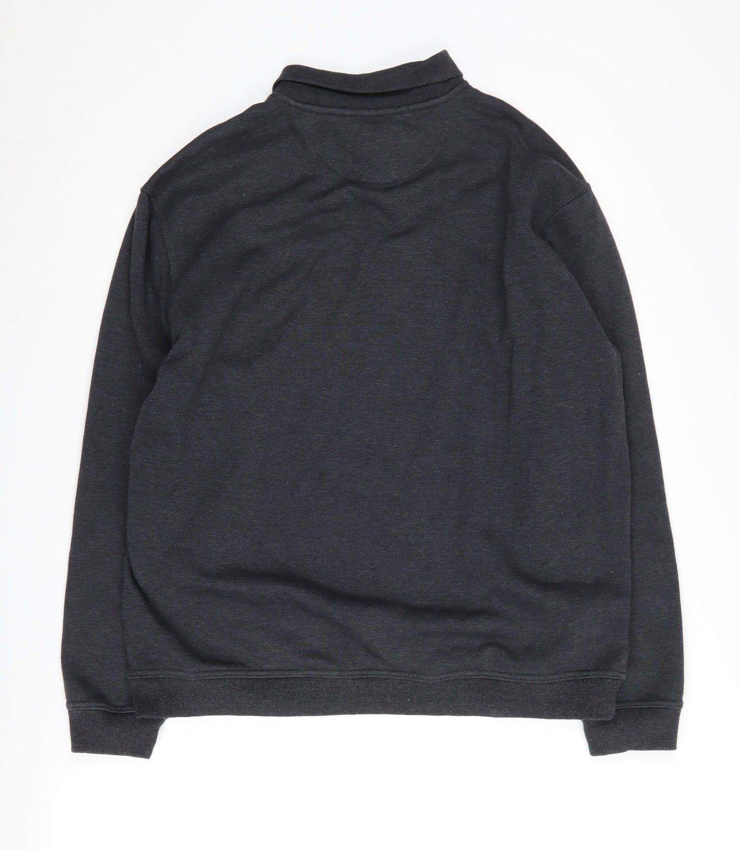 James Pringle Black Henley Sweatshirt XL Men's