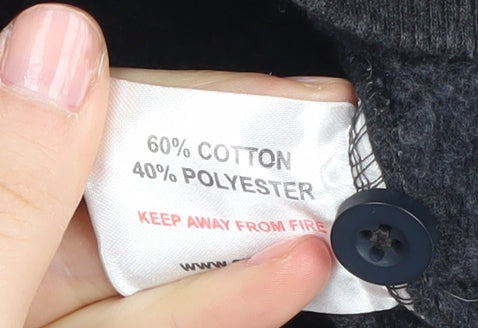 James Pringle Black Henley Sweatshirt XL Men's