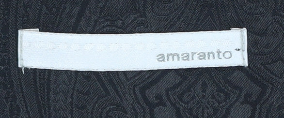 Amaranto Women's Black Tank Top, Size 14