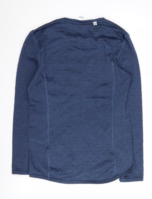 Decathlon Men's Blue Gym Long Sleeve T-Shirt, Size M