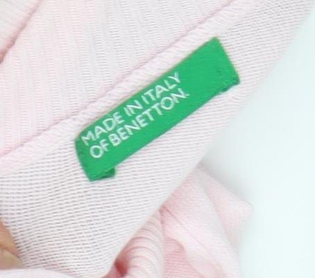 Benetton Women's Pink Sleeveless High Neck Tank Size S