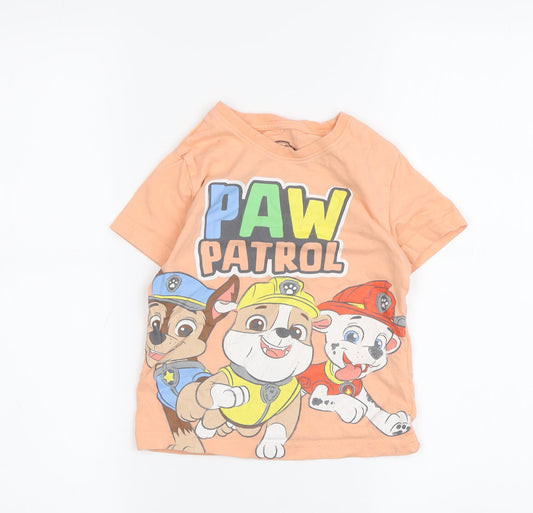 Nickelodeon Paw Patrol Boys Orange T-Shirt 2-3 Years