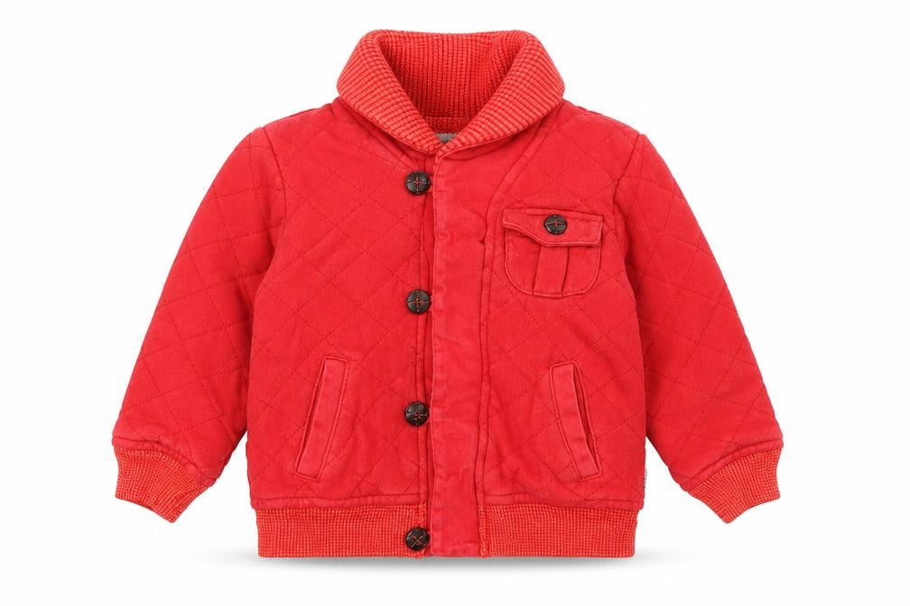 Baker Boys Red Quilted Jacket 2-3 Years Casual Winter Coat