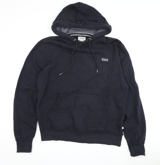 SC&CO Men's Black Pullover Hoodie M - Fleece, Logo, Comfy