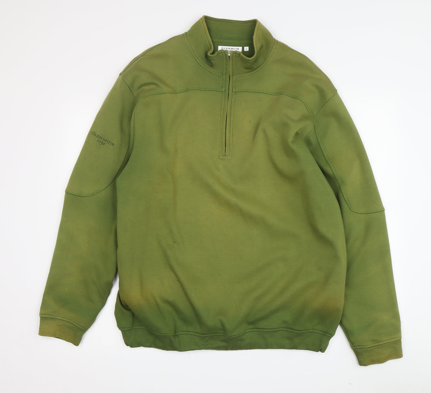 Glenmuir Men's Green 1/4 Zip Sweatshirt L