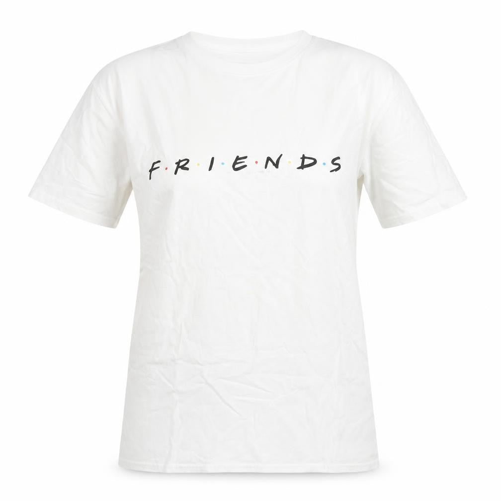Friends White T-Shirt M Unisex Adults Casual Basic