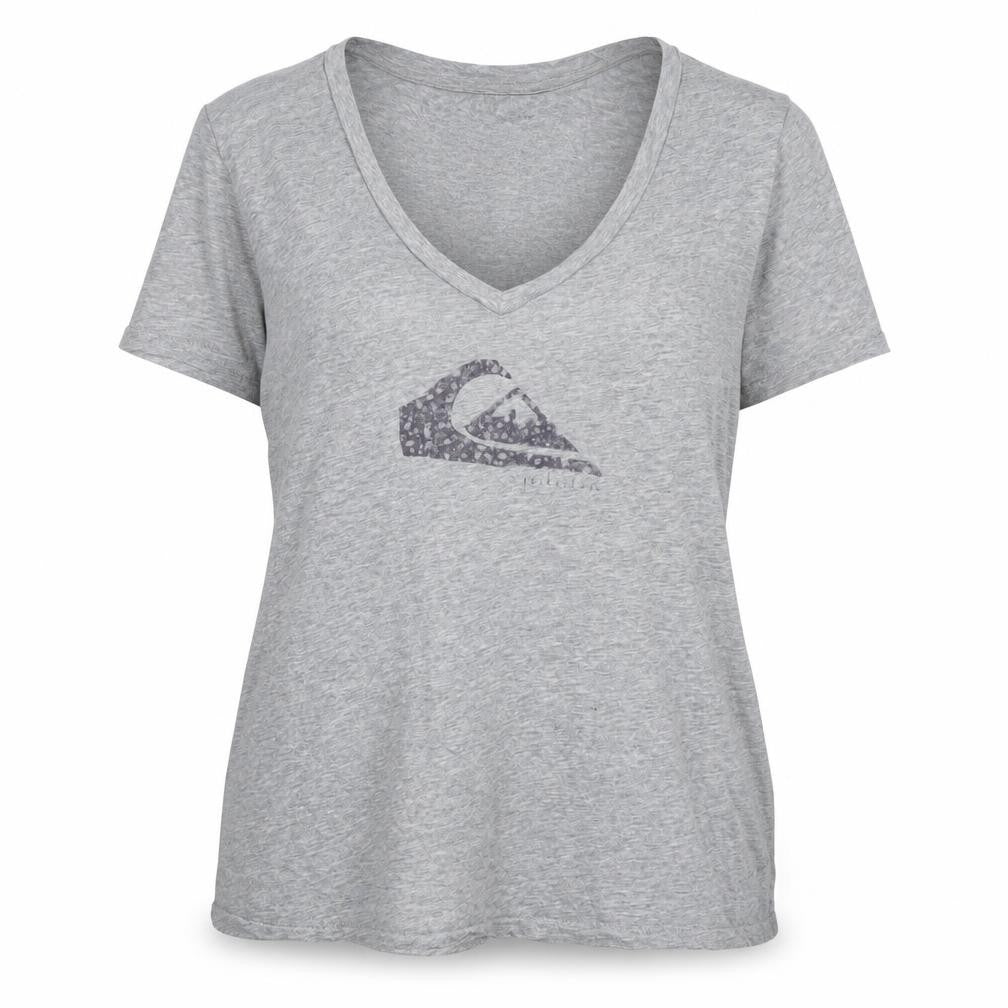 Womens UK Size XS Quiksilver Grey Cotton T-Shirt