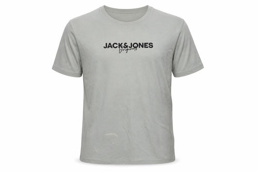Mens UK Size M JACK & JONES Grey  Cotton T-Shirt