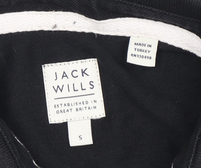 Jack Wills Men's Black S Polo Shirt Logo Accents