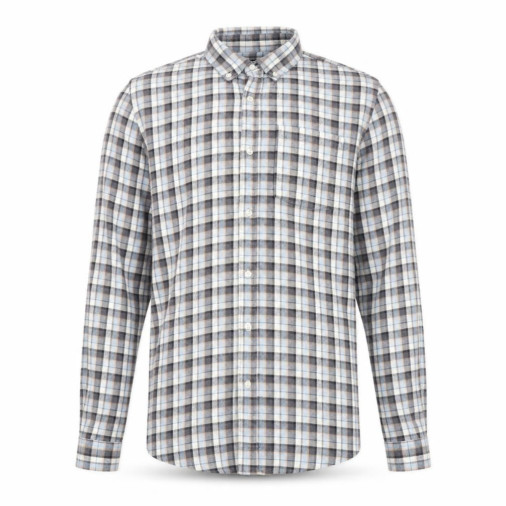 Next Signature Men's Grey Check Shirt Size S