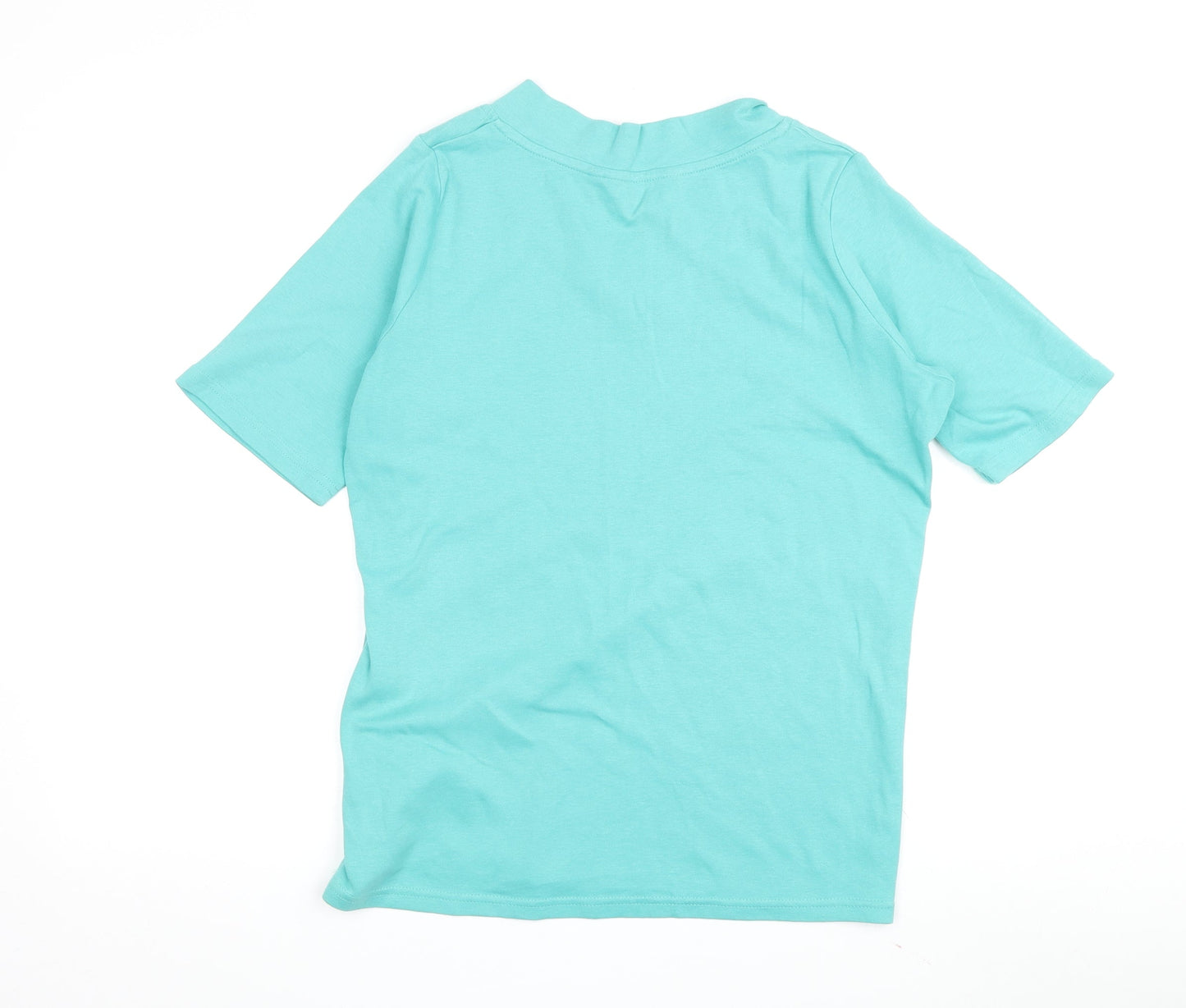 Isle Women's Blue V-Neck T-Shirt, Medium Short Sleeve