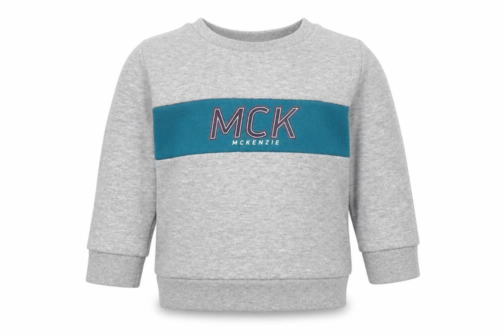 McKenzie Boys Grey Pullover Sweatshirt, 2 Years, Casual Logo Design