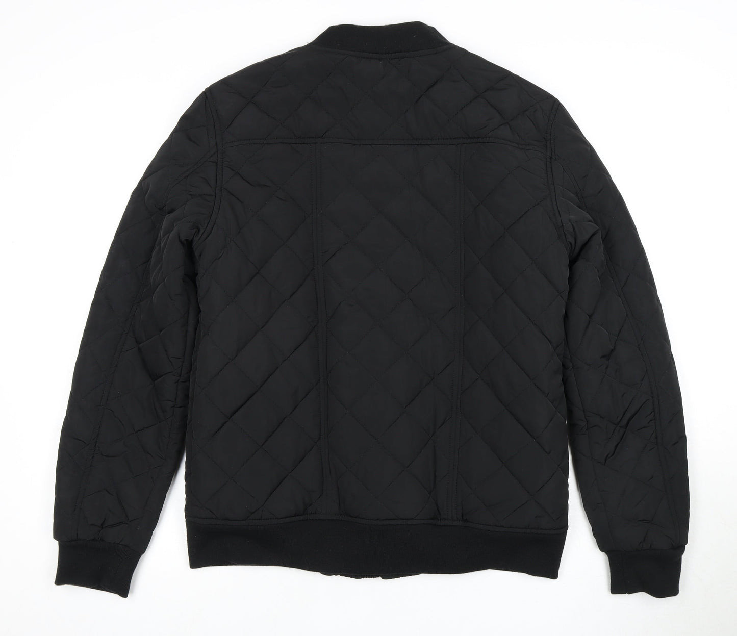Firetrap Men's Black Medium Puffer Jacket, Quilted, Full Zip