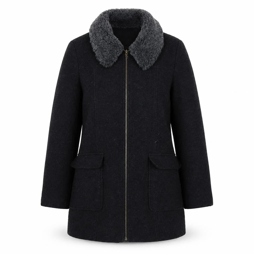 Modern Classics Women's Black Wool Coat Size 12