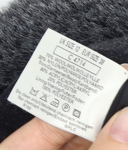 Modern Classics Women's Black Wool Coat Size 12