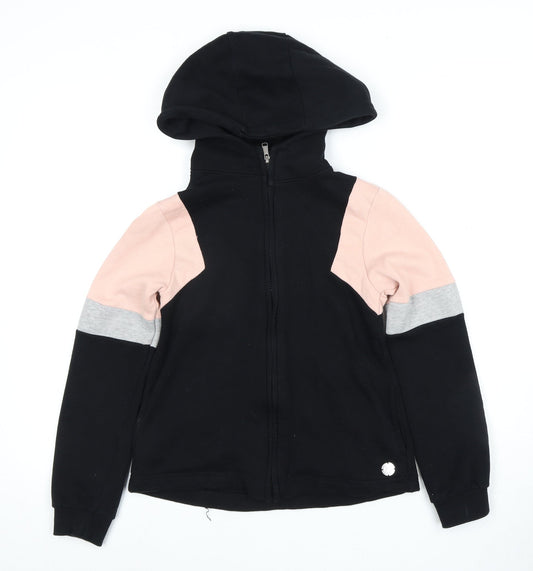 Firetrap Girls Black Full Zip Hoodie 9-10 Years