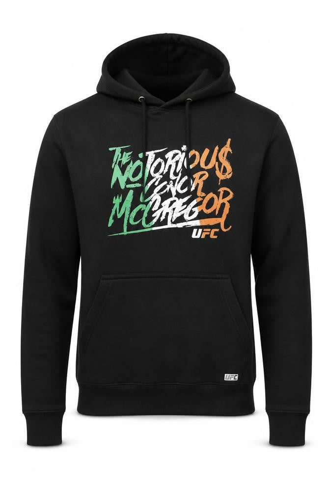 Mens UK S Regular UFC Black Pullover Hoodie