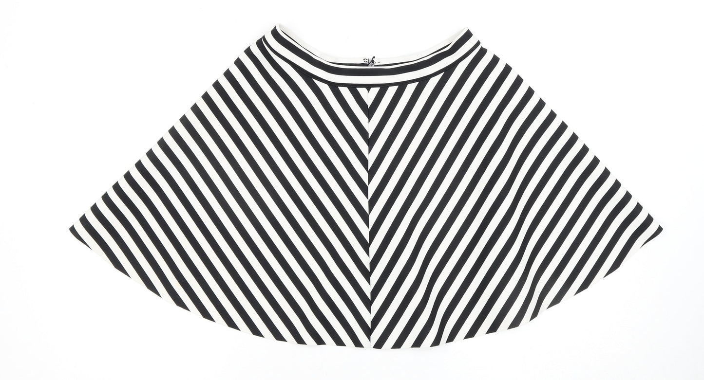 Abercrombie & Fitch Women's Black Striped Skirt M