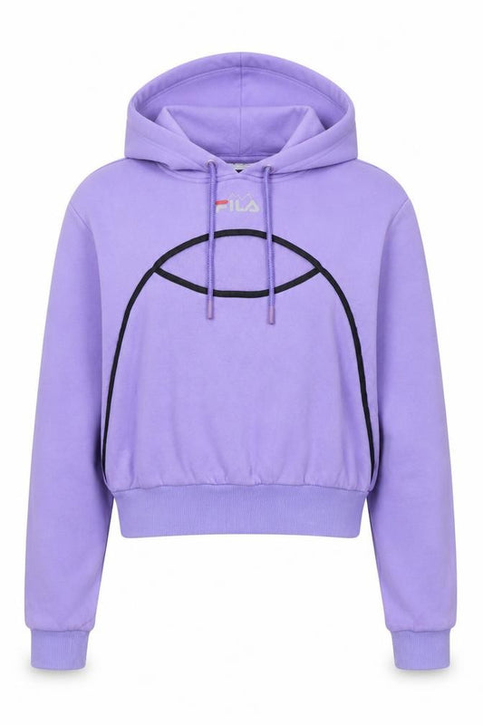 Womens UK S Regular FILA Purple Pullover Hoodie