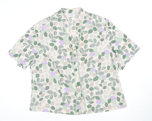 EastEx Women's Floral Collared Button-Up Shirt Size 16