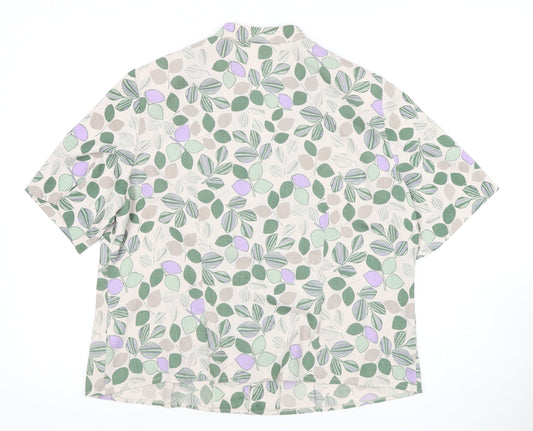 EastEx Women's Floral Collared Button-Up Shirt Size 16