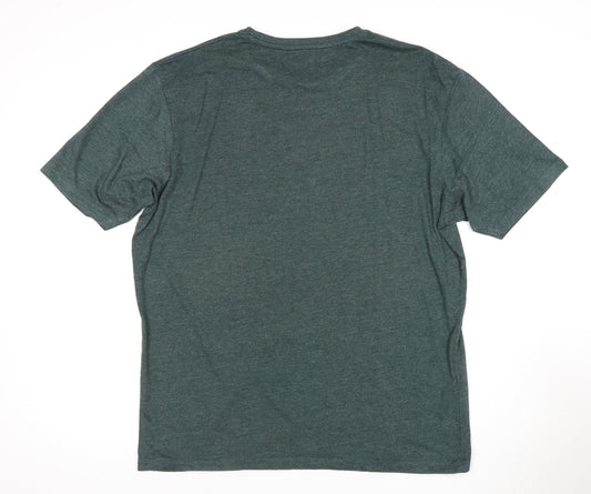 Farah Men's Green XL Slim Fit Crew Neck T-Shirt