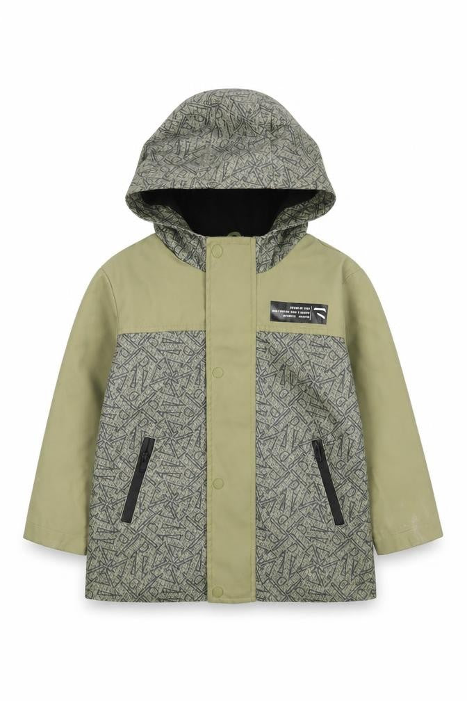 River Island Boys Green Geometric Rain Coat - 12-18 Months
