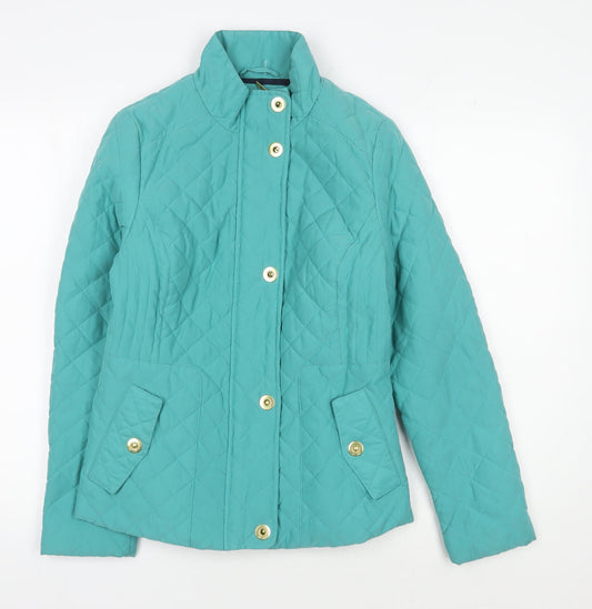 Marks and Spencer Women's Green Quilted Jacket Size 8