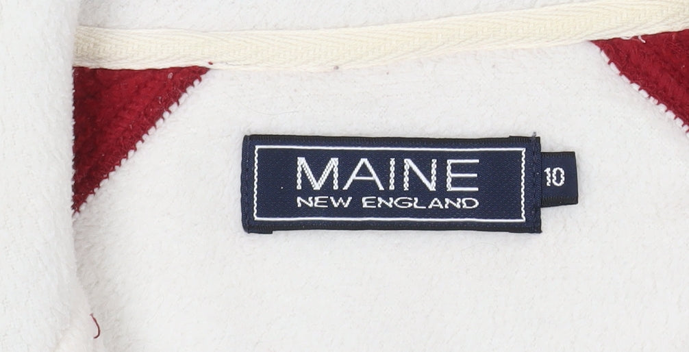 Maine New England Women's Red Fleece Jacket Size 10