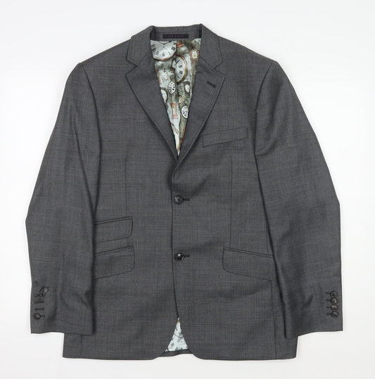 Ted Baker Men's Grey Blazer - Size 38S Formal