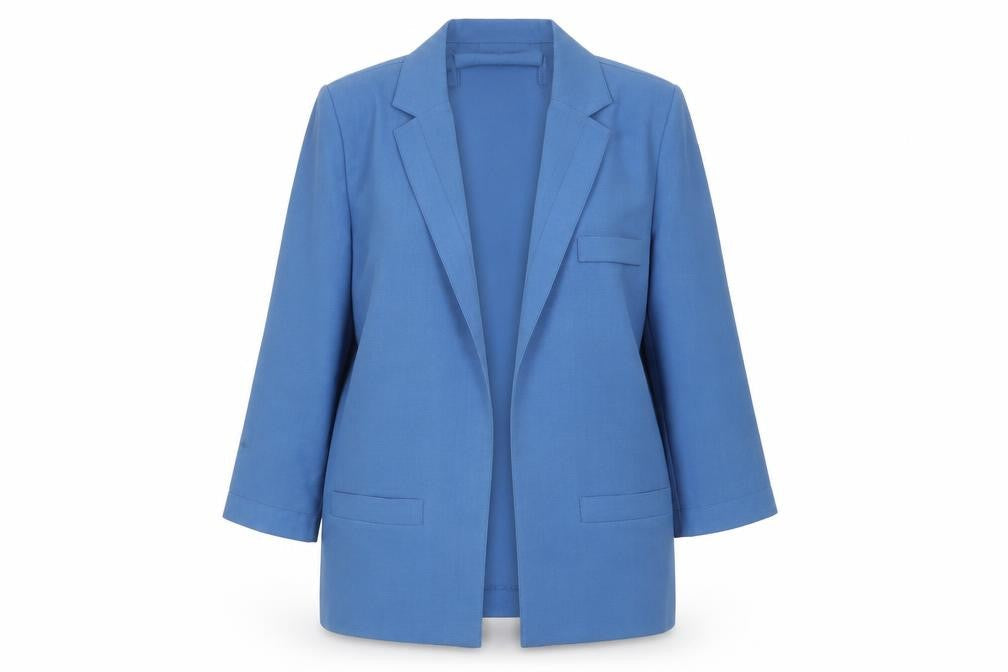 Jacques Vert Women's Blue Blazer Size 12 - Classic Style