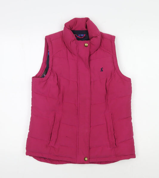 Joules Women's Pink Puffer Waistcoat Size 10