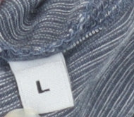 Jack & Jones Men's Grey Striped T-Shirt, Size L, Logo Accent