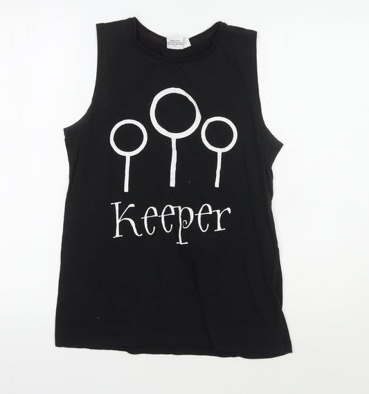 Harry Potter Unisex Adults Black Tank Top Size 10