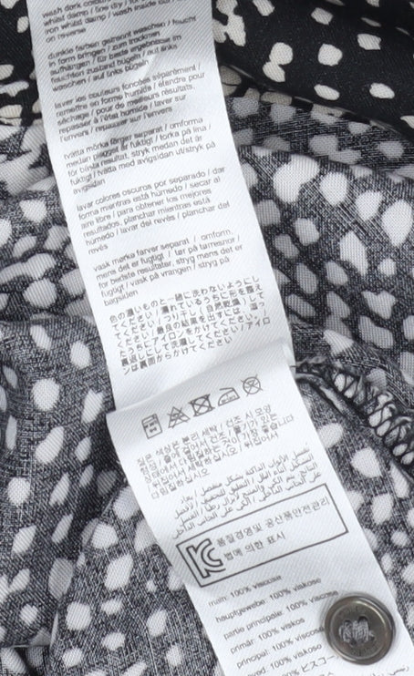 Joules Women's Black Animal Print Blouse Size 10
