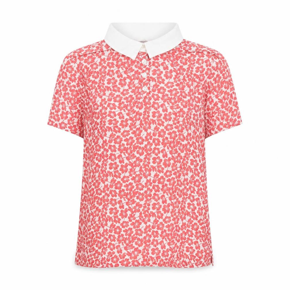 Womens UK Size 10 Laura Ashley Red Cotton Blend Blouse