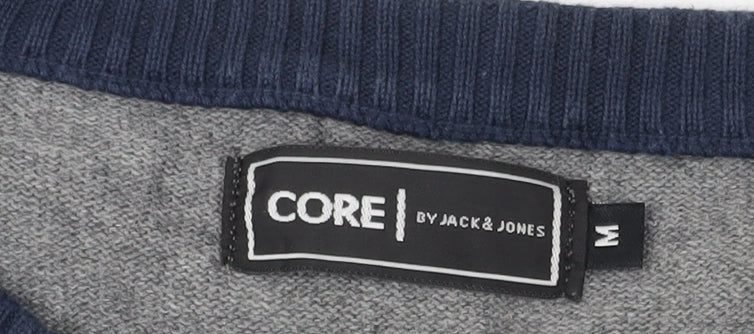Jack & Jones Men’s Grey Crew Neck Pullover Jumper M