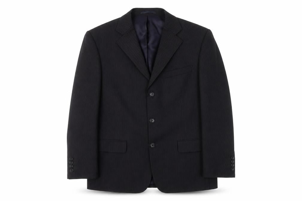 Mens 40 Chest Regular Jaeger Black Three-Button Blazer