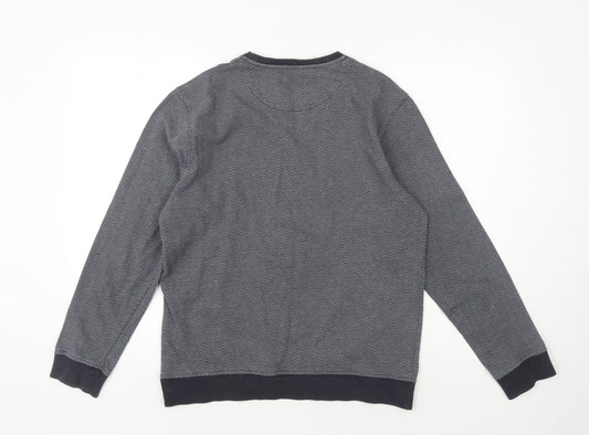 Lyle & Scott Men's Grey Pullover Geometric Sweatshirt L