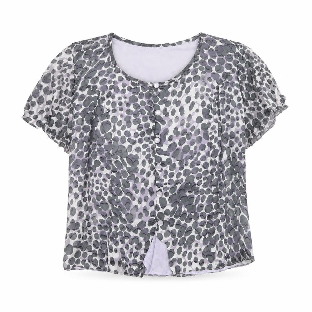 Womens UK Size 10 Eastex Grey Viscose Blend Blouse
