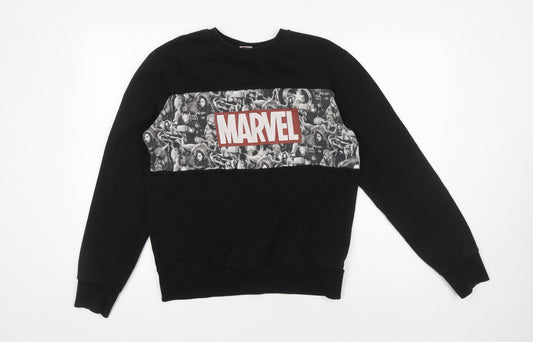 Marvel Men's Black M Graphic Pullover Sweatshirt